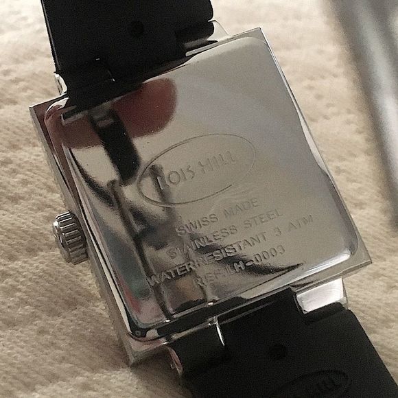 LOIS HILL Watch Automatic Grey Face Rubber Wrist Band - Picture 9 of 15